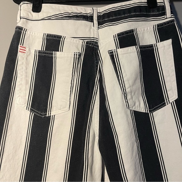 BDG Black and White Striped Mom Denim 28 - Picture 3 of 5